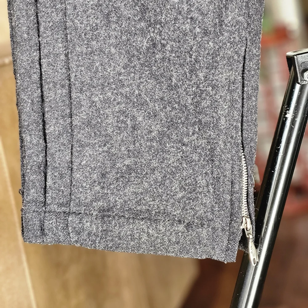 Dexter Wong Vintage 90s Men's Gray Wool Trousers